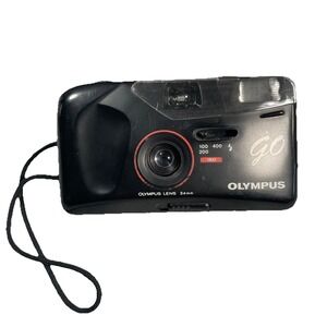 Olympus Go 35mm Compact Film Camera Black Tested Working Photography Vintage